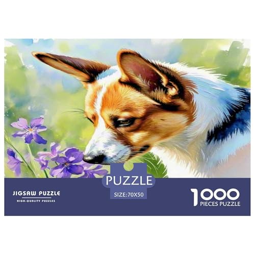 Japanischer spitzer Nasenhund 1000-teiliges Kleine Tierhunde Puzzles Herausforderndes Pädagogisch - Home Room Decoration Erwachsene Und Kinder Wertvoll Geschenk Für 70x50cm/1000pcs von MMDASBVPE