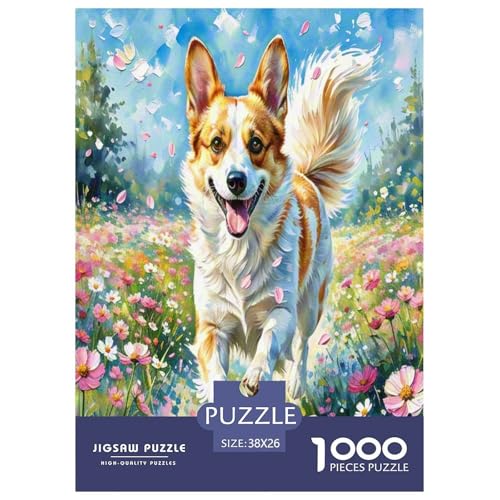 Japanischer spitzer Nasenhund 1000-teiliges Kleine Tierhunde Puzzles Premium Pädagogisch - Home Room Decoration Unterhaltung Für Erwachsene Und Kinder Geschenk Für Von 12 Jahren 38x26cm/1000pcs von MMDASBVPE