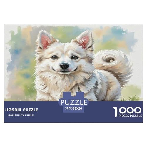 Japanischer spitzer Nasenhund 1000-teiliges Kleine Tierhunde Puzzles Premium Quality Pädagogisch - Home Room Decoration Erwachsene Und Kinder Geschenk Für Von 12 Jahren 38x26cm/1000pcs von MMDASBVPE
