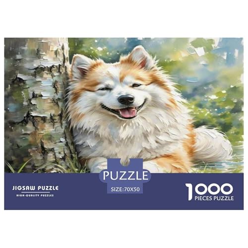 Japanischer spitzer Nasenhund 1000-teiliges Kleine Tierhunde Puzzles Premium Quality Pädagogisch - Home Room Decoration Erwachsene Und Kinder Wertvoll Geschenk Für 70x50cm/1000pcs von MMDASBVPE