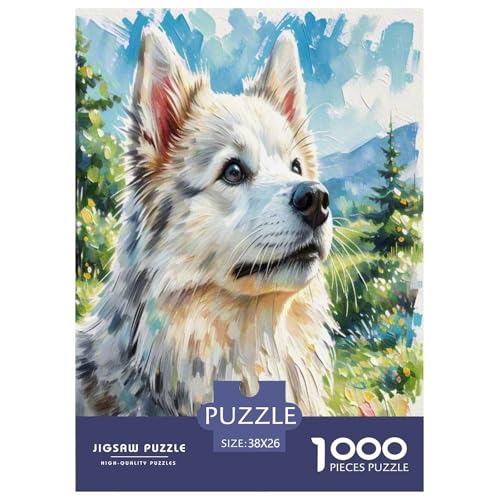 Japanischer spitzer Nasenhund 1000-teiliges Kleine Tierhunde Puzzles Premium Quality Pädagogisch - Home Room Decoration Unterhaltung Für Erwachsene Und Kinder Wertvoll Geschenk Für 38x26cm/1000pcs von MMDASBVPE