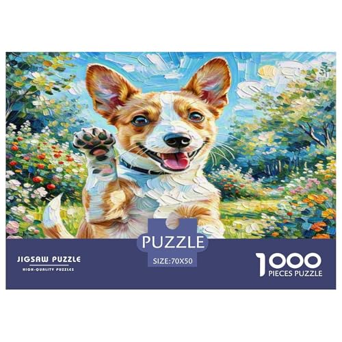 Kane Meme 1000-teiliges Kleine Tierhunde Puzzles Premium Quality Familienspiel - Home Room Decoration Erwachsene Und Kinder Buntes Spielzeug 70x50cm/1000pcs von MMDASBVPE