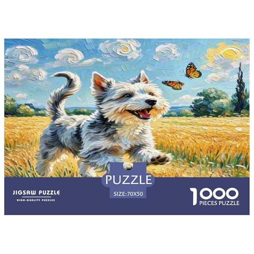 Kane Meme 1000-teiliges Kleine Tierhunde Puzzles Premium Quality Pädagogisch - Home Room Decoration Erwachsene Und Kinder Buntes Spielzeug 70x50cm/1000pcs von MMDASBVPE
