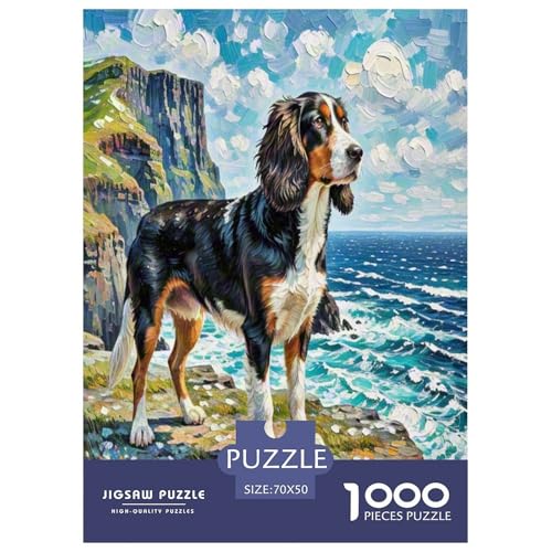 King Charles Spaniel 1000 Teile Kleine Tierhunde Puzzles Herausforderndes Pädagogisch - Home Room Decoration Erwachsene Und Kinder Wertvoll Geschenk Für 70x50cm/1000pcs von MMDASBVPE