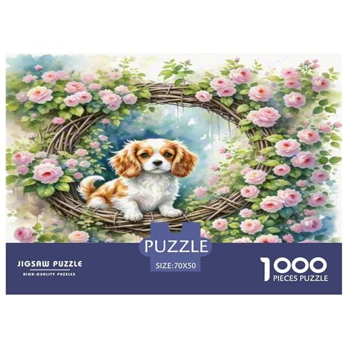 King Charles Spaniel 1000 Teile Kleine Tierhunde Puzzles Premium Quality Familienspiel - Home Room Decoration Für Erwachsene, Familien Passen Buntes Spielzeug 70x50cm/1000pcs King Charles Spaniel 1000 Teile Kleine Tierhunde Puzzles Premium Quality Familienspiel - Home Room Decoration Für Erwachsene, Familien Passen Buntes Spielzeug 70x50cm/1000pcs von MMDASBVPE