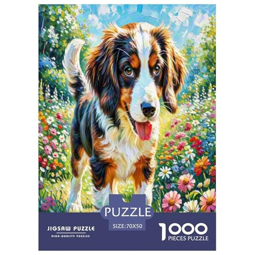 King Charles Spaniel 1000 Teile Kleine Tierhunde Puzzles Premium Quality Pädagogisch - Home Room Decoration Erwachsene Und Kinder Wertvoll Geschenk Für 70x50cm/1000pcs von MMDASBVPE