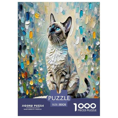 Korat 1000-teiliges Tier Puzzles Premium Quality Pädagogisch - Home Room Decoration Erwachsene Und Kinder Wertvoll Geschenk Für 38x26cm/1000pcs Korat 1000-teiliges Tier Puzzles Premium Quality Pädagogisch - Home Room Decoration Erwachsene Und Kinder Wertvoll Geschenk Für 38x26cm/1000pcs von MMDASBVPE