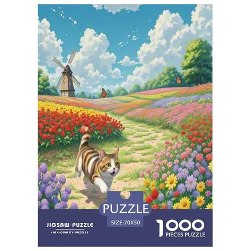 Korat 1000-teiliges Tier Puzzles Premium Quality Pädagogisch - Home Room Decoration Erwachsene Und Kinder Wertvoll Geschenk Für 70x50cm/1000pcs von MMDASBVPE