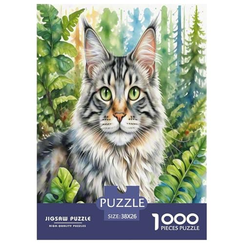 Maine Coon 1000 Teile Tier Puzzles Premium Quality Familienspiel - Home Room Decoration Für Erwachsene, Familien Passen Buntes Spielzeug 38x26cm/1000pcs Maine Coon 1000 Teile Tier Puzzles Premium Quality Familienspiel - Home Room Decoration Für Erwachsene, Familien Passen Buntes Spielzeug 38x26cm/1000pcs von MMDASBVPE