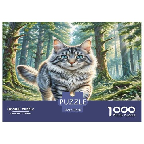 Maine Coon 1000 Teile Tier Puzzles Premium Quality Familienspiel - Home Room Decoration Für Erwachsene, Familien Passen Buntes Spielzeug 70x50cm/1000pcs Maine Coon 1000 Teile Tier Puzzles Premium Quality Familienspiel - Home Room Decoration Für Erwachsene, Familien Passen Buntes Spielzeug 70x50cm/1000pcs von MMDASBVPE