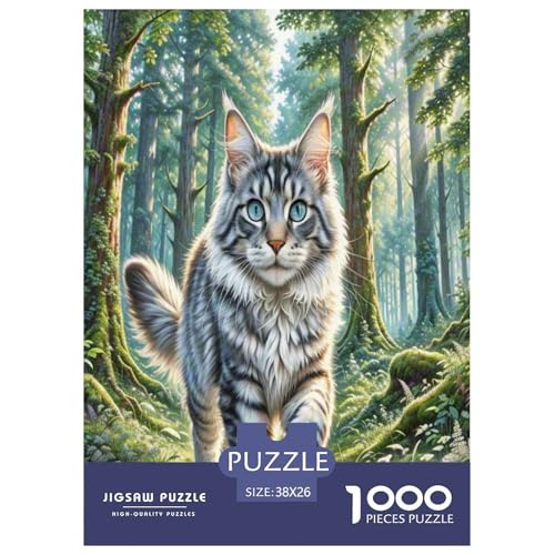 Maine Coon 1000 Teile Tier Puzzles Premium Quality Pädagogisch - Home Room Decoration Für Erwachsene, Familien Passen Wertvoll Geschenk Für Kinder 38x26cm/1000pcs Maine Coon 1000 Teile Tier Puzzles Premium Quality Pädagogisch - Home Room Decoration Für Erwachsene, Familien Passen Wertvoll Geschenk Für Kinder 38x26cm/1000pcs von MMDASBVPE