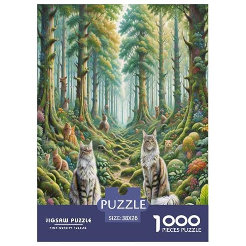 Maine Coon 1000-teiliges Tier Puzzles Premium Quality Familienspiel - Home Room Decoration Erwachsene Und Kinder Buntes Spielzeug 38x26cm/1000pcs Maine Coon 1000-teiliges Tier Puzzles Premium Quality Familienspiel - Home Room Decoration Erwachsene Und Kinder Buntes Spielzeug 38x26cm/1000pcs von MMDASBVPE