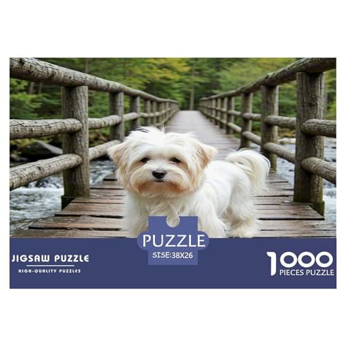 Marzis Hund 1000 Teile Tier Puzzles Premium Quality Familienspiel - Home Room Decoration Für Erwachsene Und Kinder Ab 12 Jahren Wertvoll Geschenk Für 38x26cm/1000pcs von MMDASBVPE