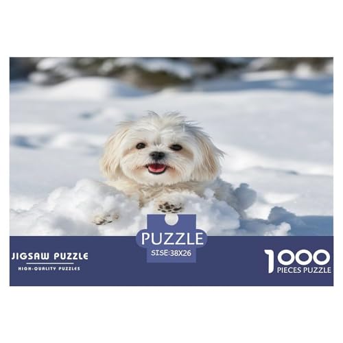Marzis Hund 1000 Teile Tier Puzzles Premium Quality Pädagogisch - Home Room Decoration Für Erwachsene Und Kinder Ab 12 Jahren Buntes Spielzeug 38x26cm/1000pcs von MMDASBVPE