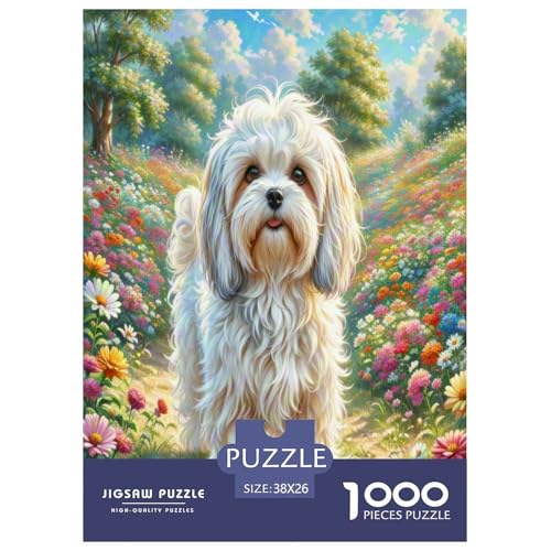 Marzis Hund 1000-teiliges Tier Puzzles Premium Quality Familienspiel - Home Room Decoration Für Erwachsene Und Kinder Ab 12 Jahren Buntes Spielzeug 38x26cm/1000pcs von MMDASBVPE