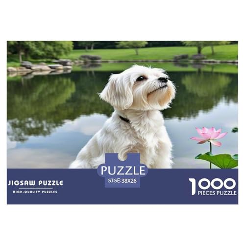 Marzis Hund 1000-teiliges Tier Puzzles Premium Quality Pädagogisch - Home Room Decoration Für Erwachsene Und Kinder Ab 12 Jahren Buntes Spielzeug 38x26cm/1000pcs von MMDASBVPE