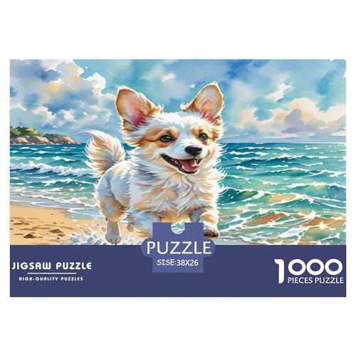 Miniatur Pinscher 1000-teiliges Tier Puzzles Premium Quality Pädagogisch - Home Room Decoration Unterhaltung Für Erwachsene Und Kinder Buntes Spielzeug 38x26cm/1000pcs von MMDASBVPE