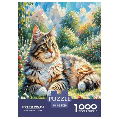 Norwegische Waldkatte 1000 Teile Tier Puzzles Premium Quality Familienspiel - Home Room Decoration Für Erwachsene, Familien Passen Buntes Spielzeug 38x26cm/1000pcs Norwegische Waldkatte 1000 Teile Tier Puzzles Premium Quality Familienspiel - Home Room Decoration Für Erwachsene, Familien Passen Buntes Spielzeug 38x26cm/1000pcs von MMDASBVPE