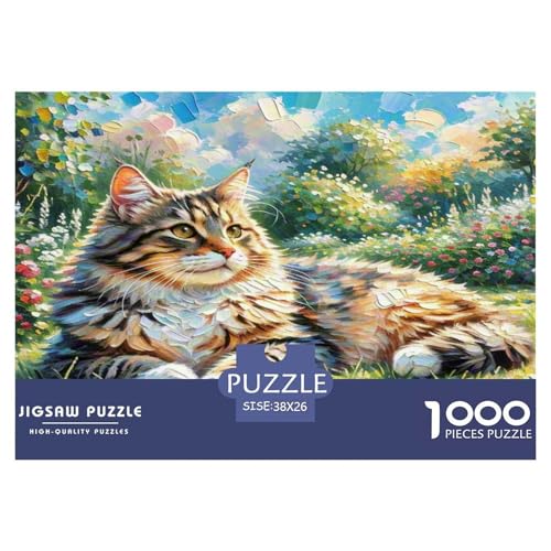 Norwegische Waldkatte 1000 Teile Tier Puzzles Premium Quality Familienspiel - Home Room Decoration Für Erwachsene, Familien Passen Geschenk Für Kinder Von 12 Jahren 38x26cm/1000pcs Norwegische Waldkatte 1000 Teile Tier Puzzles Premium Quality Familienspiel - Home Room Decoration Für Erwachsene, Familien Passen Geschenk Für Kinder Von 12 Jahren 38x26cm/1000pcs von MMDASBVPE