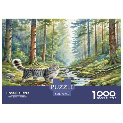 Norwegische Waldkatte 1000 Teile Tier Puzzles Premium Quality Pädagogisch - Home Room Decoration Erwachsene Und Kinder Geschenk Für Von 12 Jahren 70x50cm/1000pcs Norwegische Waldkatte 1000 Teile Tier Puzzles Premium Quality Pädagogisch - Home Room Decoration Erwachsene Und Kinder Geschenk Für Von 12 Jahren 70x50cm/1000pcs von MMDASBVPE