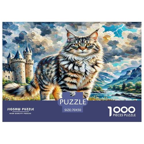 Norwegische Waldkatte 1000 Teile Tier Puzzles Premium Quality Pädagogisch - Home Room Decoration Für Erwachsene, Familien Passen Wertvoll Geschenk Für Kinder 70x50cm/1000pcs Norwegische Waldkatte 1000 Teile Tier Puzzles Premium Quality Pädagogisch - Home Room Decoration Für Erwachsene, Familien Passen Wertvoll Geschenk Für Kinder 70x50cm/1000pcs von MMDASBVPE