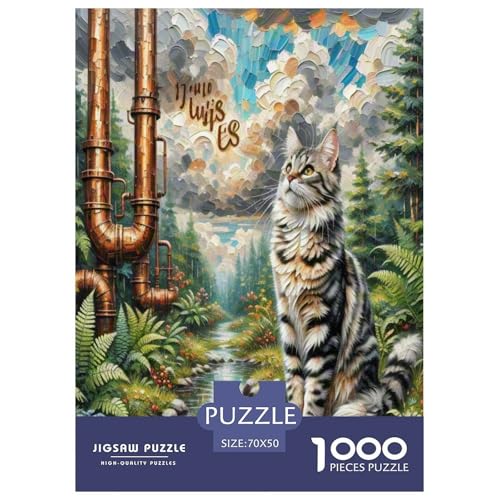 Norwegische Waldkatte 1000 Teile Tier Puzzles Premium Quality Pädagogisch - Home Room Decoration Unterhaltung Für Erwachsene Und Kinder Wertvoll Geschenk Für 70x50cm/1000pcs Norwegische Waldkatte 1000 Teile Tier Puzzles Premium Quality Pädagogisch - Home Room Decoration Unterhaltung Für Erwachsene Und Kinder Wertvoll Geschenk Für 70x50cm/1000pcs von MMDASBVPE