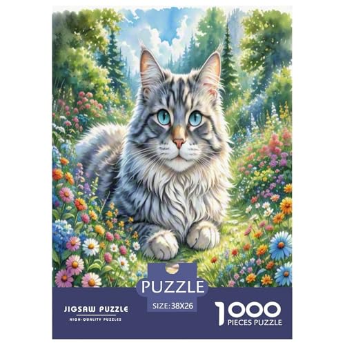 Norwegische Waldkatte 1000-teiliges Tier Puzzles Premium Quality Familienspiel - Home Room Decoration Für Erwachsene Und Kinder Ab 12 Jahren Buntes Spielzeug 38x26cm/1000pcs Norwegische Waldkatte 1000-teiliges Tier Puzzles Premium Quality Familienspiel - Home Room Decoration Für Erwachsene Und Kinder Ab 12 Jahren Buntes Spielzeug 38x26cm/1000pcs von MMDASBVPE