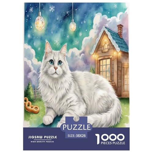 Norwegische Waldkatte 1000-teiliges Tier Puzzles Premium Quality Pädagogisch - Home Room Decoration Erwachsene Und Kinder Wertvoll Geschenk Für 38x26cm/1000pcs Norwegische Waldkatte 1000-teiliges Tier Puzzles Premium Quality Pädagogisch - Home Room Decoration Erwachsene Und Kinder Wertvoll Geschenk Für 38x26cm/1000pcs von MMDASBVPE