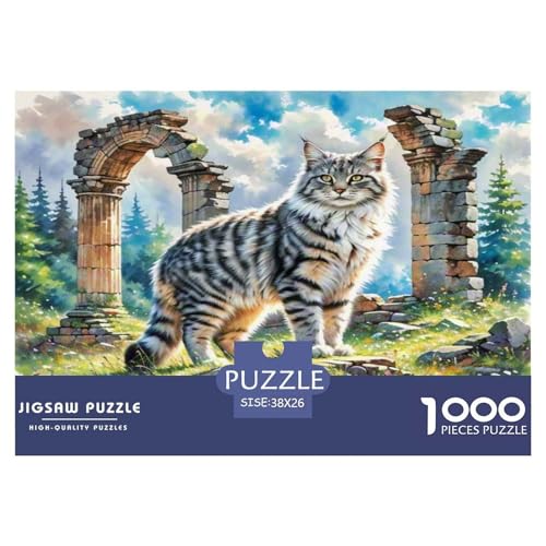 Norwegische Waldkatte 1000-teiliges Tier Puzzles Premium Quality Pädagogisch - Home Room Decoration Für Erwachsene Und Kinder Ab 12 Jahren Wertvoll Geschenk Für 38x26cm/1000pcs Norwegische Waldkatte 1000-teiliges Tier Puzzles Premium Quality Pädagogisch - Home Room Decoration Für Erwachsene Und Kinder Ab 12 Jahren Wertvoll Geschenk Für 38x26cm/1000pcs von MMDASBVPE