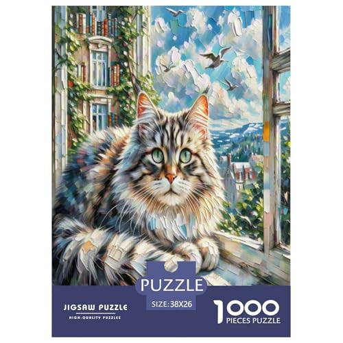 Norwegische Waldkatte 1000-teiliges Tier Puzzles Premium Quality Pädagogisch - Home Room Decoration Unterhaltung Für Erwachsene Und Kinder Buntes Spielzeug 38x26cm/1000pcs Norwegische Waldkatte 1000-teiliges Tier Puzzles Premium Quality Pädagogisch - Home Room Decoration Unterhaltung Für Erwachsene Und Kinder Buntes Spielzeug 38x26cm/1000pcs von MMDASBVPE