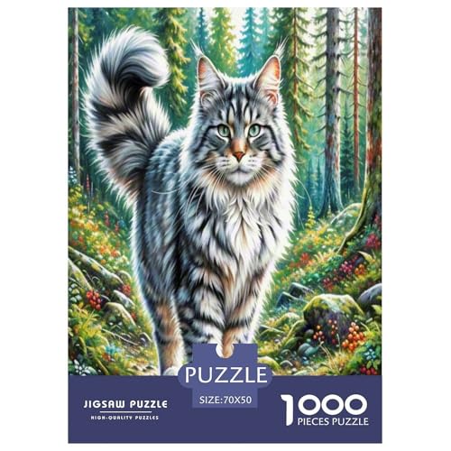 Norwegische Waldkatte 1000-teiliges Tier Puzzles Premium Quality Pädagogisch - Home Room Decoration Unterhaltung Für Erwachsene Und Kinder Wertvoll Geschenk Für 70x50cm/1000pcs Norwegische Waldkatte 1000-teiliges Tier Puzzles Premium Quality Pädagogisch - Home Room Decoration Unterhaltung Für Erwachsene Und Kinder Wertvoll Geschenk Für 70x50cm/1000pcs von MMDASBVPE
