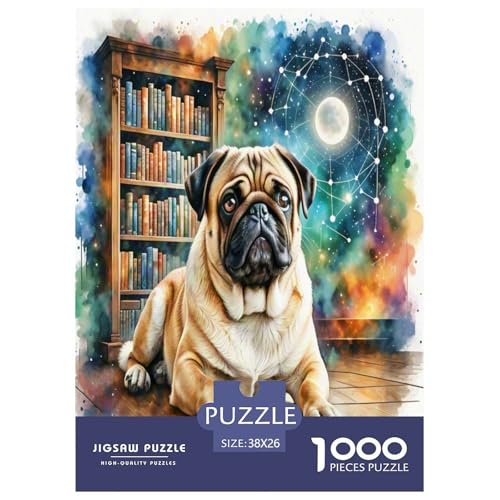 Peking Hund (Jingba) 1000 Teile Tierhund Puzzles Premium Quality Familienspiel - Home Room Decoration Erwachsene Und Kinder Buntes Spielzeug 38x26cm/1000pcs von MMDASBVPE
