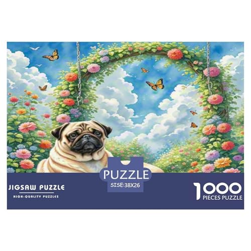 Peking Hund (Jingba) 1000 Teile Tierhund Puzzles Premium Quality Familienspiel - Home Room Decoration Für Erwachsene, Familien Passen Wertvoll Geschenk Für Kinder 38x26cm/1000pcs von MMDASBVPE