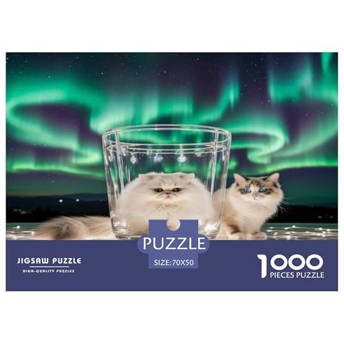 Persische Katze 1000 Teile Tier Puzzles Premium Quality Familienspiel - Home Room Decoration Erwachsene Und Kinder Buntes Spielzeug 70x50cm/1000pcs von MMDASBVPE
