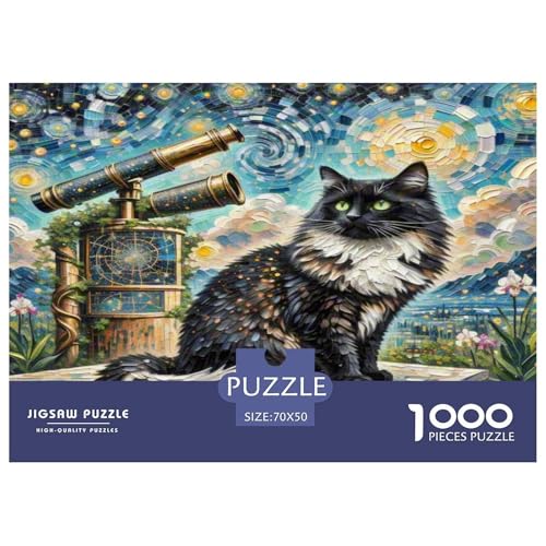 Persische Katze 1000 Teile Tier Puzzles Premium Quality Familienspiel - Home Room Decoration Für Erwachsene, Familien Passen Buntes Spielzeug 70x50cm/1000pcs von MMDASBVPE
