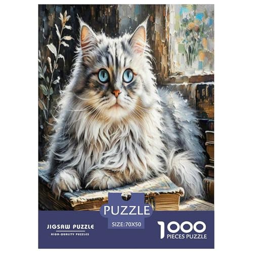 Persische Katze 1000 Teile Tier Puzzles Premium Quality Familienspiel - Home Room Decoration Unterhaltung Für Erwachsene Und Kinder Buntes Spielzeug 70x50cm/1000pcs von MMDASBVPE