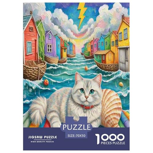 Persische Katze 1000 Teile Tier Puzzles Premium Quality Pädagogisch - Home Room Decoration Erwachsene Und Kinder Buntes Spielzeug 70x50cm/1000pcs von MMDASBVPE