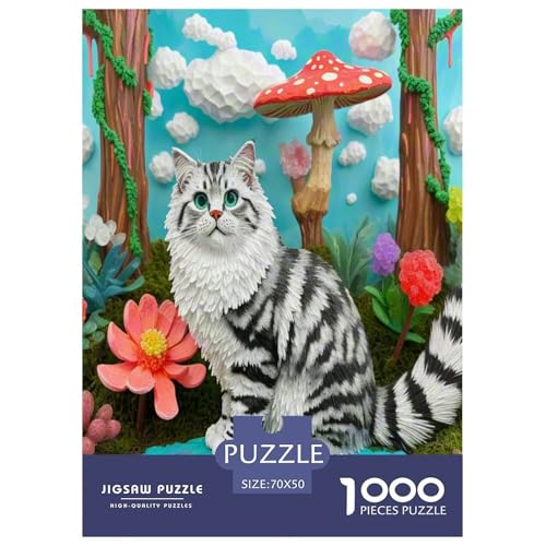 Persische Katze 1000 Teile Tier Puzzles Premium Quality Pädagogisch - Home Room Decoration Für Erwachsene, Familien Passen Buntes Spielzeug 70x50cm/1000pcs Persische Katze 1000 Teile Tier Puzzles Premium Quality Pädagogisch - Home Room Decoration Für Erwachsene, Familien Passen Buntes Spielzeug 70x50cm/1000pcs von MMDASBVPE