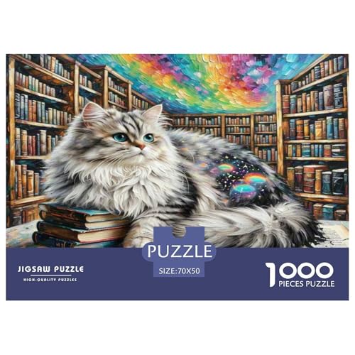 Persische Katze 1000 Teile Tier Puzzles Premium Quality Pädagogisch - Home Room Decoration Für Erwachsene Und Kinder Ab 12 Jahren Wertvoll Geschenk Für 70x50cm/1000pcs von MMDASBVPE
