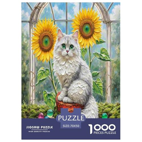 Persische Katze 1000-teiliges Tier Puzzles Premium Quality Familienspiel - Home Room Decoration Erwachsene Und Kinder Buntes Spielzeug 70x50cm/1000pcs von MMDASBVPE