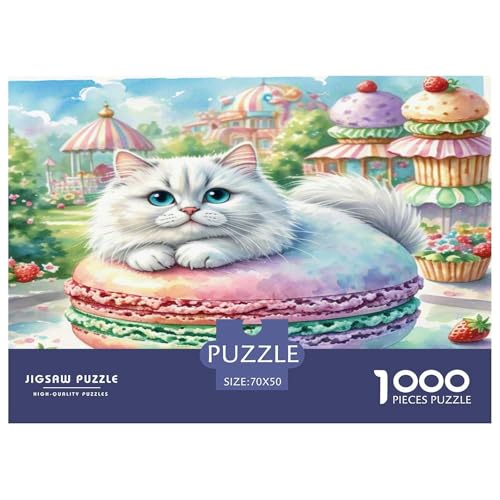 Persische Katze 1000-teiliges Tier Puzzles Premium Quality Familienspiel - Home Room Decoration Erwachsene Und Kinder Buntes Spielzeug 70x50cm/1000pcs von MMDASBVPE