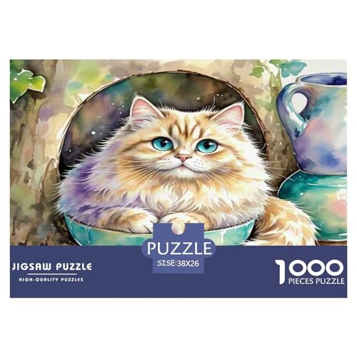 Persische Katze 1000-teiliges Tier Puzzles Premium Quality Familienspiel - Home Room Decoration Für Erwachsene, Familien Passen Buntes Spielzeug 38x26cm/1000pcs Persische Katze 1000-teiliges Tier Puzzles Premium Quality Familienspiel - Home Room Decoration Für Erwachsene, Familien Passen Buntes Spielzeug 38x26cm/1000pcs von MMDASBVPE