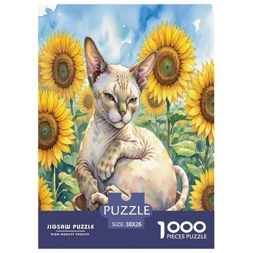 Peter die kahle Katze 1000 Teile Tier Puzzles Premium Quality Familienspiel - Home Room Decoration Erwachsene Und Kinder Wertvoll Geschenk Für 38x26cm/1000pcs Peter die kahle Katze 1000 Teile Tier Puzzles Premium Quality Familienspiel - Home Room Decoration Erwachsene Und Kinder Wertvoll Geschenk Für 38x26cm/1000pcs von MMDASBVPE
