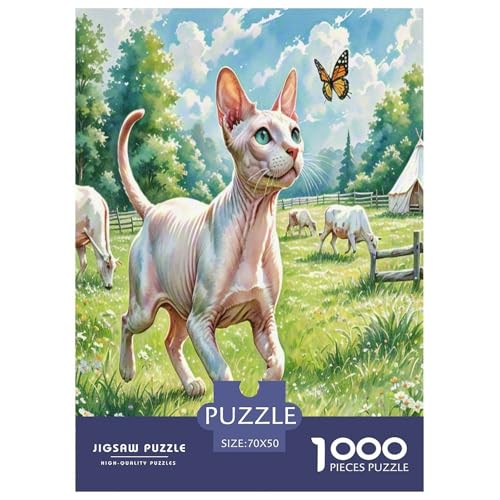 Peter die kahle Katze 1000 Teile Tier Puzzles Premium Quality Familienspiel - Home Room Decoration Für Erwachsene, Familien Passen Wertvoll Geschenk Für Kinder 70x50cm/1000pcs Peter die kahle Katze 1000 Teile Tier Puzzles Premium Quality Familienspiel - Home Room Decoration Für Erwachsene, Familien Passen Wertvoll Geschenk Für Kinder 70x50cm/1000pcs von MMDASBVPE