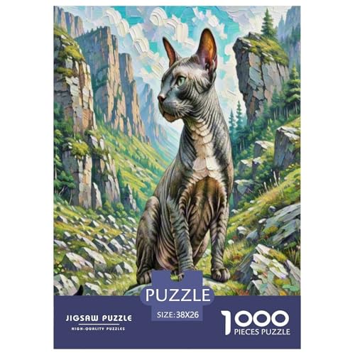 Peter die kahle Katze 1000 Teile Tier Puzzles Premium Quality Pädagogisch - Home Room Decoration Unterhaltung Für Erwachsene Und Kinder Wertvoll Geschenk Für 38x26cm/1000pcs Peter die kahle Katze 1000 Teile Tier Puzzles Premium Quality Pädagogisch - Home Room Decoration Unterhaltung Für Erwachsene Und Kinder Wertvoll Geschenk Für 38x26cm/1000pcs von MMDASBVPE