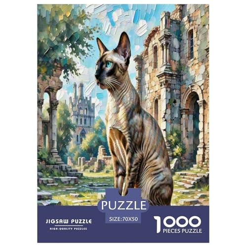 Peter die kahle Katze 1000-teiliges Tier Puzzles Premium Quality Pädagogisch - Home Room Decoration Erwachsene Und Kinder Buntes Spielzeug 70x50cm/1000pcs Peter die kahle Katze 1000-teiliges Tier Puzzles Premium Quality Pädagogisch - Home Room Decoration Erwachsene Und Kinder Buntes Spielzeug 70x50cm/1000pcs von MMDASBVPE