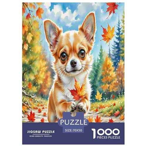 Pommerner Hund 1000 Teile Tier Puzzles Premium Quality Familienspiel - Home Room Decoration Erwachsene Und Kinder Wertvoll Geschenk Für 70x50cm/1000pcs von MMDASBVPE