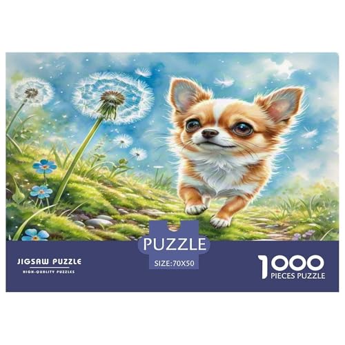 Pommerner Hund 1000 Teile Tier Puzzles Premium Quality Pädagogisch - Home Room Decoration Unterhaltung Für Erwachsene Und Kinder Buntes Spielzeug 70x50cm/1000pcs von MMDASBVPE