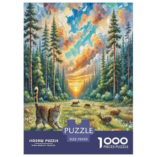 Ragamuffin 1000 Teile Tier Puzzles Premium Quality Familienspiel - Home Room Decoration Für Erwachsene, Familien Passen Buntes Spielzeug 70x50cm/1000pcs von MMDASBVPE