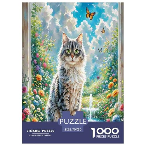 Ragamuffin 1000-teiliges Tier Puzzles Premium Quality Familienspiel - Home Room Decoration Für Erwachsene, Familien Passen Buntes Spielzeug 70x50cm/1000pcs von MMDASBVPE